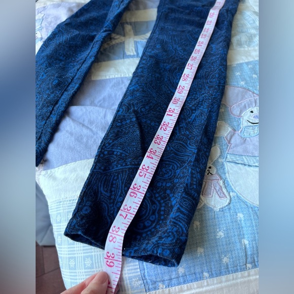 Joe Fresh Womens Pant Blue Paisley Preppy Corduroy Slim Pants 26 - Picture 9 of 9